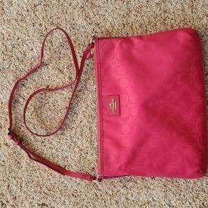 Coach hot pink crossbody